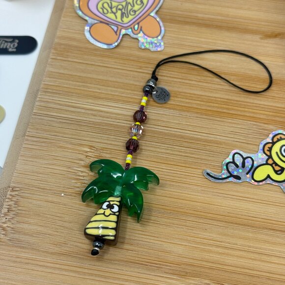 String Ting Accessories - String Ting Sunset Palm Talisman | Beaded Accessory | Authentic Handmade